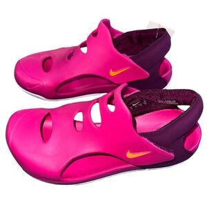 Nike Sunray Protect 3 (PS) Sandals Pink Prime/Kumquat Size 3Y NEW In Box